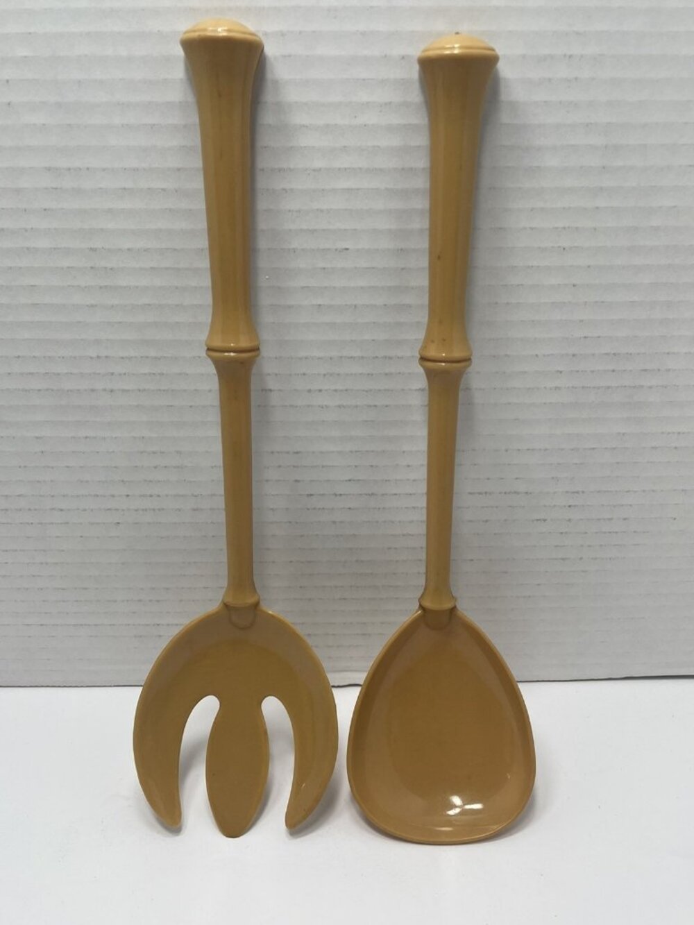 Vintage 1952 Styson Black Butterscotch Serving Spoon and Fork Utensils N.Y. USA